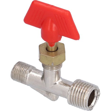 Lot de 5 vannes à aiguille pour tuyau d'eau droit et tuyau d'air, accessoires de réglage du débit (1/5)
