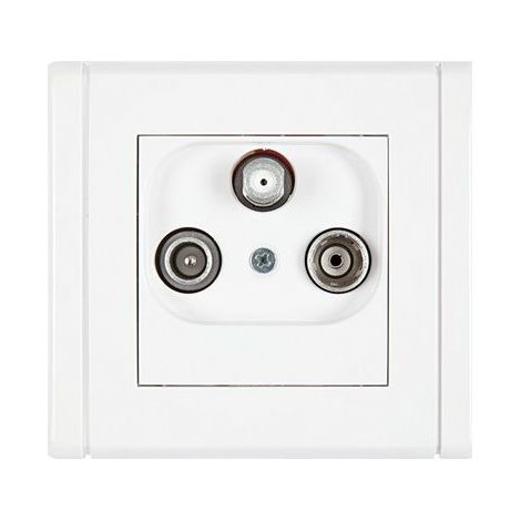 Connettore per antenna Flexi RTV-SAT, terminale da 1,5 dB, bianco FGS