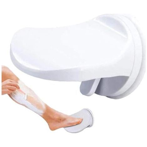 LAN Dusch-Rasierstütze, rutschfeste Fußstütze mit Saugnapf aus Kunststoff, Duschstütze zum Rasieren der Beine, rutschfeste Badezimmer-Fußstütze für die Dusche (1/5)
