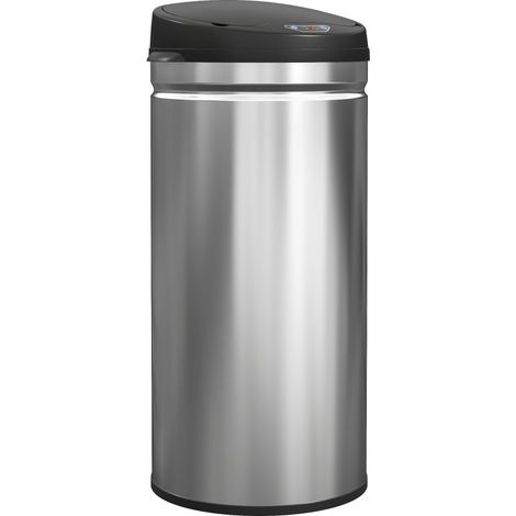 Cubo de basura automático sin contacto con sensor de 42 L de acero inoxidable, cierre suave, uso higiénico para cocina (1/5)