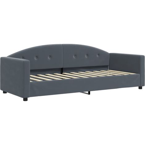 Maison Exclusive - Tagesbett Dunkelgrau 80x200 cm Samt (1/5)