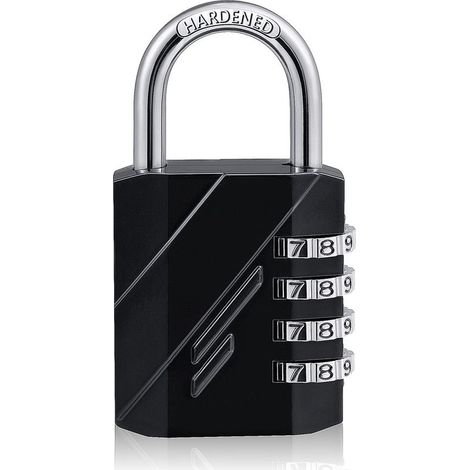 Cadenas à Combinaison à 4 Digit,Serrure Combinée,Cadena a code pour casier vestiaire sport pour Gymnase, école, Portail, Hangar, Garage, Rangement (1/5)