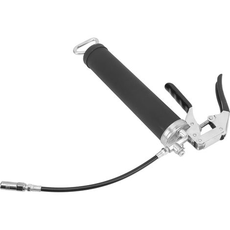 Pistolet Graisseur à Poignée Ergonomique Renforcé avec Tuyau 30 cm 3000-6000 PSI Capacité 400 cc Aluminium Acier ABS Kit avec Flexible et Tuyau Droit (1/5)