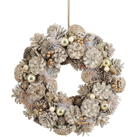 Mica Decorations Couronne Blanc H9xl34xL34cm (1/5)