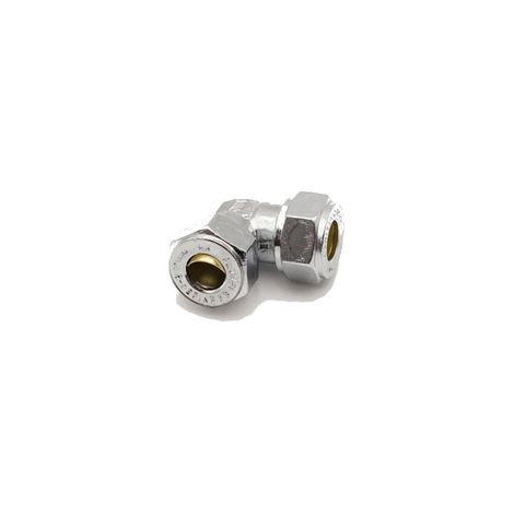 PrimaPlus Chrome Compression Elbow 10mm - Brass Fitting (1/2)