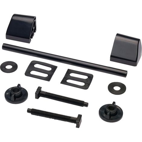 Kit de fixation pour abattant de WC BH02036 Noir (1 unité) - Noir moderne. Protection solaire universelle UV. (1/2)