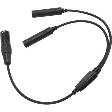Adaptateur Casque Aviation GA Double Fiche vers 5 Broches XLR - Connecteur Casque Aviation (1/4)