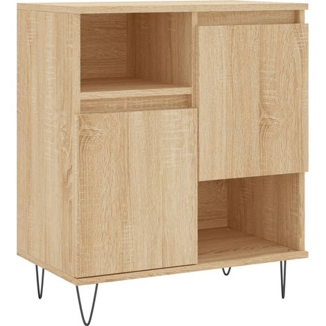 Credenza cassettiera mobile contenitore organizer cucina soggiorno salotto sonoma 60 x 35 x 70 cm legno ingegnerizzato marrone 020031612