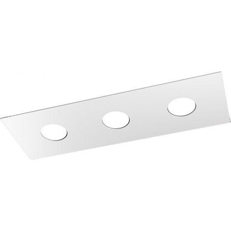 Plafoniera Moderna Rettangolare Area Metallo Bianco Metallo 3 Luci Gx53 (1/5)