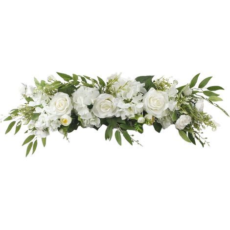 Rose artificielle Swag décorative pour arc de mariage, décoration murale de porte d'entrée, centres de Table, décoration de maison blanche (1/5)