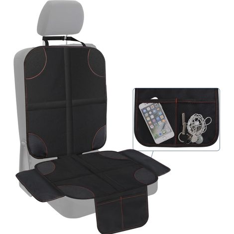 Protector de asiento infantil para coche, impermeable y antideslizante, con 2 bolsillos de almacenamiento, para SUV, sedanes y maleteros, 12248 cm. (1/5)