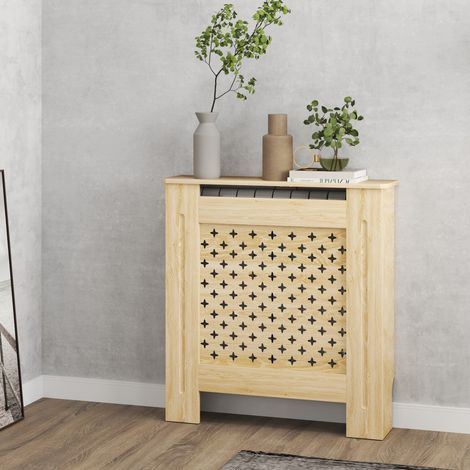 Cache-radiateur en MDF pour salon, chambre ou couloir, 78 x 19 x 82 cm, chêne