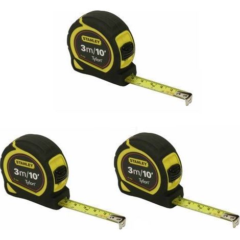 Stanley 1-30-686 3M Tape Measure STA130686 3 Meter 10FT Pocket Tape Triple Pack