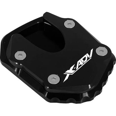 (X-ADV NOIR) Accessoires moto compatibles avec HONDA X ADV X-ADV XADV 750 2021-2023 : béquille latérale CNC, extension et plaque de support maxpower (1/4)