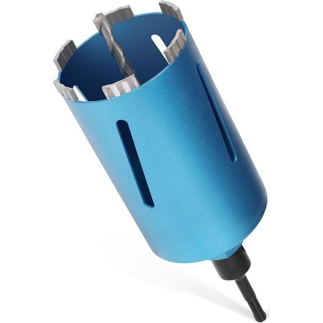 M22 Couronne Diamantée Ø 102mm Longueur Totale 200mm, Foret à Carotter de Carottage Turbo avec Adaptateur SDS Plus 110mm, Scie Cloche Trépan Diamant pour Béton Maçonnerie Pierre Ponce Calcaire Plaques (1/5)