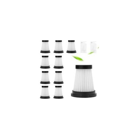12er-Pack HEPA-Filter für Genius Invictus One 1.0 X 7 2.0 Staubsauger - Staubsaugerzubehör, waschbarer HEPA-Filter - Mit Reinigungsbürste - Für Handstaubsauger (12) (1/5)