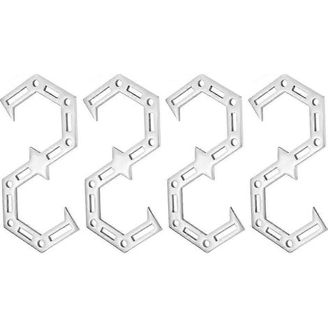 Lot de 4 crochets d'extérieur portables pour vêtements de camping, cintre trépied, idéal pour la randonnée et autres activités de plein air.