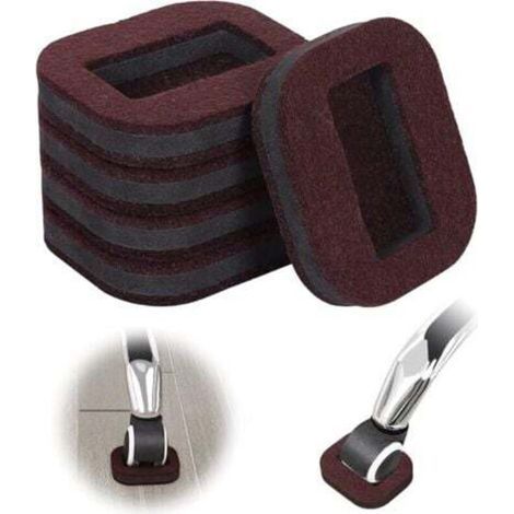 Lot de 5 patins antidérapants pour roulettes de chaise – fixation facile, caoutchouc souple, compatible meubles et fauteuils (1/5)