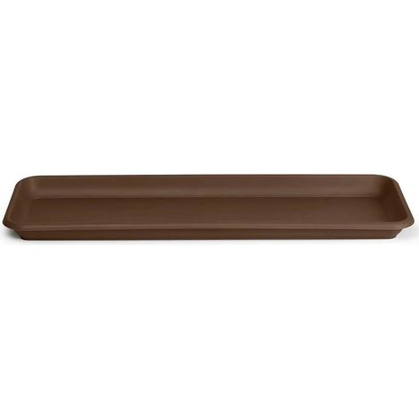 Geda – Soucoupe FLORA pour balconnière 99 cm – Marron, plastique, 97 x 21 cm