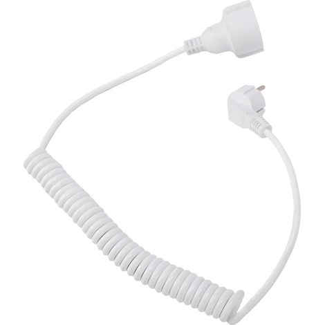 Rallonge de Câble en Spirale Compacte, IP20, 16A, pour Appareils Intérieurs, Performances Fiables (Prise UE) (1/5)