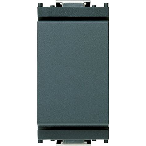 VIMAR 0R16001 Idea Interruttore 1P 16 AX 250 V, grigio. Max 200 W per lampade con ballast integrato (IEC 60669-1:2017), 1 pezzo