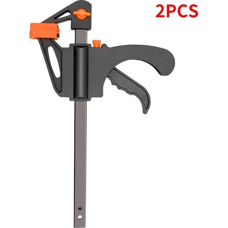 Ensemble de 2 serre-joints pour perche à bois, à cliquet rapide de 10 cm (4 pouces). (1/5)