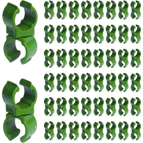 CCYKXA 50pcs 16mm Garden Stake Connectors Plastic Tent Pole Clips for Greenhouse Frames, Flower Supports, Grow Tent Setups, Plant Stakes, Garden Structures