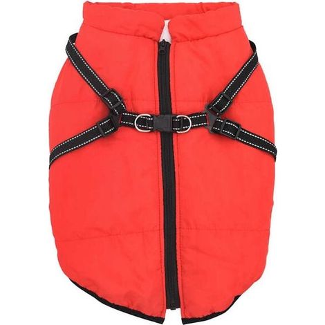 Veste pour chien avec sangle de poitrine réfléchissante et imperméable, taille L44 (1/4)