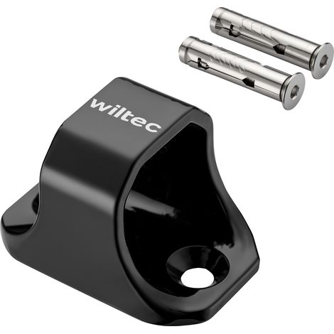 Wiltec Diebstahlsicherungsanker Typ 02 aus Stahl 76 x 50 x 54 mm, Diebstahlsicherung Wand- und Bodenanker für Motorrad und Fahrrad