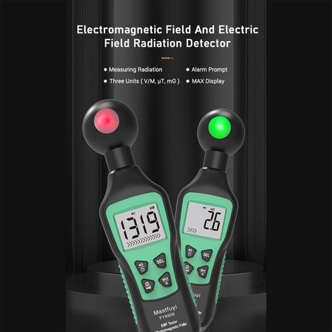 Détecteur de champs électromagnétiques Mastfuyi FY8809 - Testeur numérique portatif avec alarme sonore/visuelle et rétroéclairage LCD (1/5)
