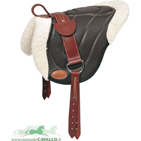 Braun - Amerikanischer Pioneer Sattelgurt aus Leder und reiner Schurwolle gepolstert Pioneer American Pareback (1/4)