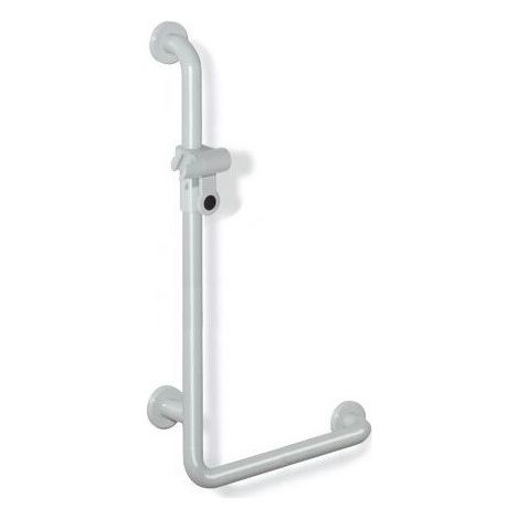SERIE 801 tirador de apoyo en ángulo perpendicular 110cm con soporte de ducha negro