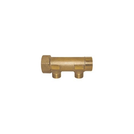 Zusammenstellbarer Sammelbehälter 1" MF - Serie C - Flachträger 3 Anschlüsse