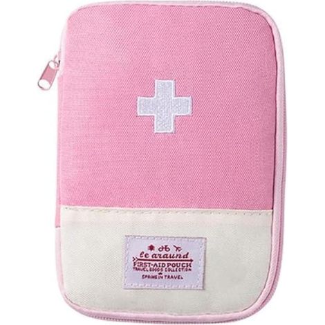 Trousse de premiers secours vide, Mini, portable, hydrofuge, Rose