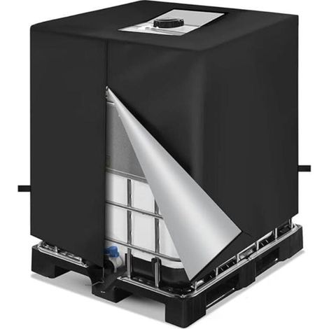 Cubierta para tanque de agua IBC de tela Oxford 210D de 1000 l, resistente al sol y al polvo. (1/4)