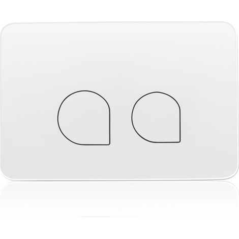 Plaque De Commande Wc Suspendu,Plaque De Déclenchement,Double Chasse,Équipée D'Un Set De Leviers De Chasse Et D'Un Cadre D'Installation,Compatible Avec Geberit Sigma 01,20,30,50,Up320 (blanc) (1/5)