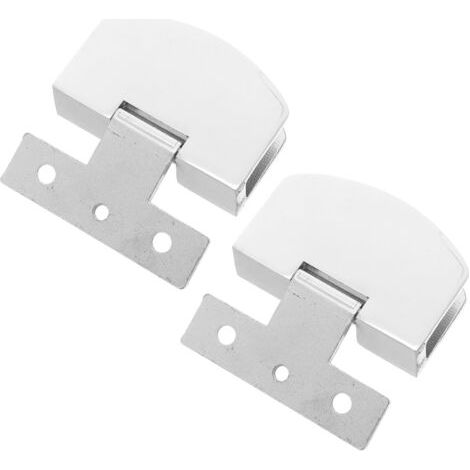 Lot De 2 Charnières Pour Portes En Verre Charnières Pour Armoires En Verre Sans Cadre Pour Portes De Pivotantes Pour En (1/5)