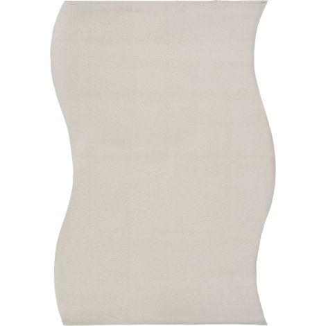 Area Rug Light Beige Faux Fur 160 x 230 cm High Pile Living Room Polyester Backing Modern Hallway TANGRA (1/5)