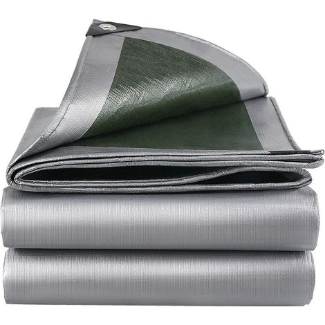 Bâche de Protection à œillets,Bâche imperméable à l'eau et aux UV,Bâche Solide en PE,Bâche de Protection extérieur & intérieur,160 g/m², 2M×3M (1/4)