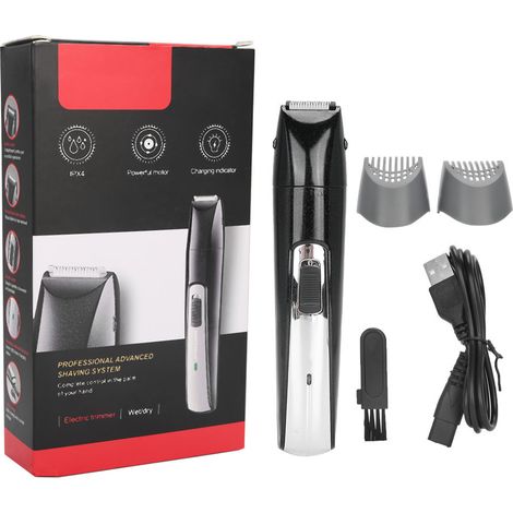 Tondeuse À Cheveux - USB Rechargeable - IPX4 Lavable - Céramique Coupeur - 3 W - 150 x 33 x 26 mm - 1 Pièce (1/5)