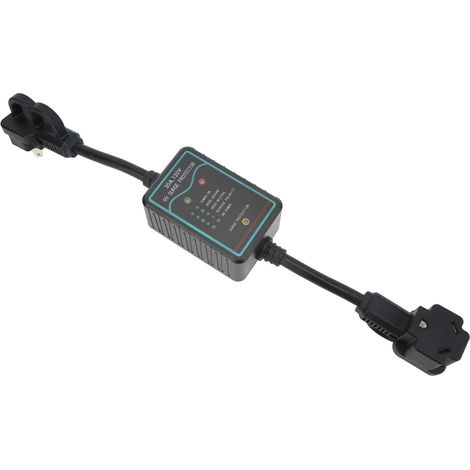 Parafoudre 30A Noir pour camping-car, analyseur de circuit, protecteur 2100 joules, caravane, camion, yacht (1/5)