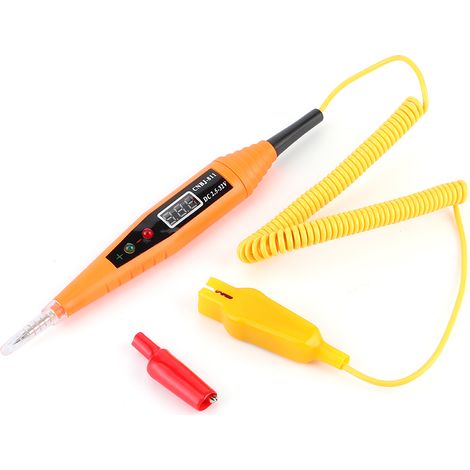 Testeur de tension batterie numérique DC 2.5-32V, sonde lumineuse pour système de diagnostic de circuit, outil de test de voiture (1/5)