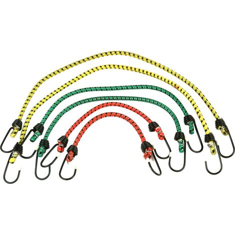 Set Cinghie Elastiche Porta Pacchi, Gancio a Uncino, 30-45 - 60 cm, 6 Pezzi