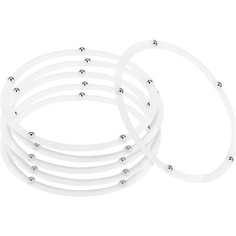 Plateau tournant pivotant de 15 cm avec base à billes en acier, blanc, lot de 6 (1/4)