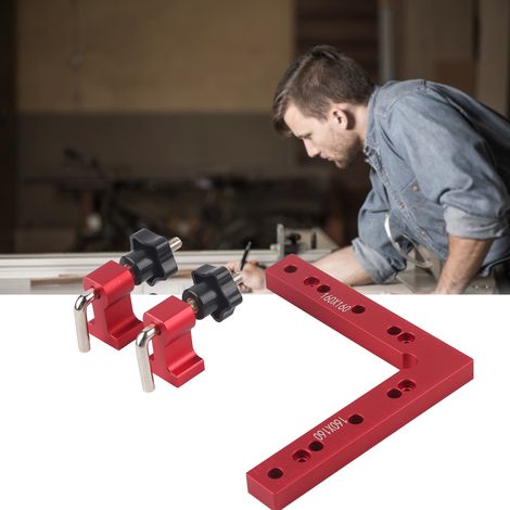 90-Grad-Winkelpositionierungslineal für Befestigungsklammern von Tischlerplatten, 160 mm (1/5)