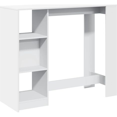 Maison Exclusive - Tavolo Bar con Ripiano Bianco 124x46x103,5 cm in Truciolato
