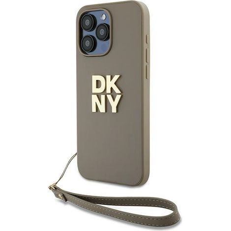 iPhone 15 Pro dkny Hartschalen-Schutzhülle mit Tragegurt, Beige (1/5)