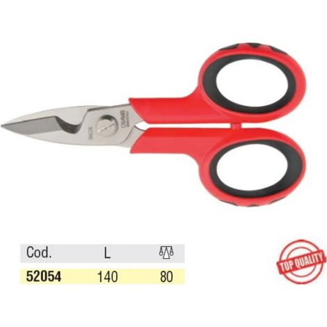 FORBICI ELETTRICISTA PROFESSIONALI IN INOX CON TAGLIACAVO OMMA-OFFERTA-