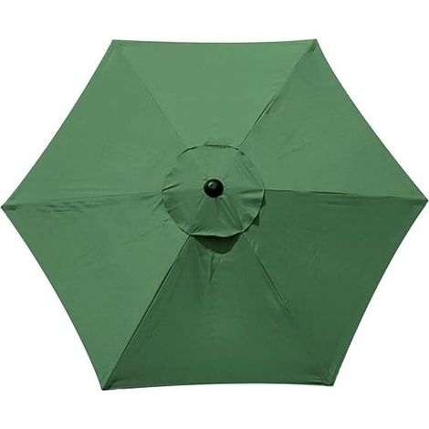 Housse de rechange pour parasol, 6 baleines, 2 m, imperméable, anti-UV, tissu de rechange, Dark green (1/3)