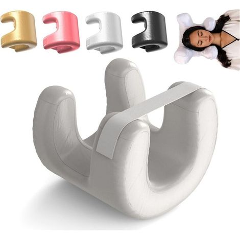 Oreiller Anti-Âge Anti-Rides,Oreiller Ergonomique Cervical,Combat Les Rides du Sommeil,Mousse à Mémoire de Forme, pour Dormir sur Le Dos ou sur Le Côté (Blanc)-